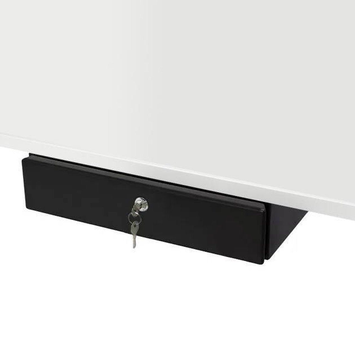 Pencil drawer - personal desk drawer with lock and pen tray black