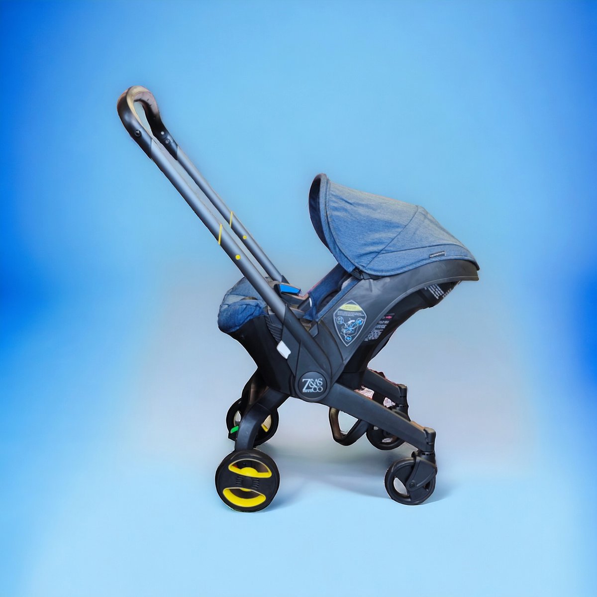 Luxe 3-in-1 kinderwagen - kinderwagen - wandelwagen - autostoeltje - buggy - opvouwbaar - blauw - 0-24 maanden