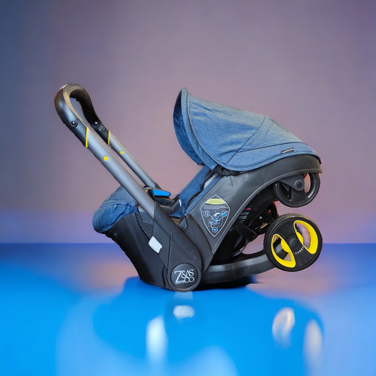 Luxe 3-in-1 kinderwagen - kinderwagen - wandelwagen - autostoeltje - buggy - opvouwbaar - blauw - 0-24 maanden
