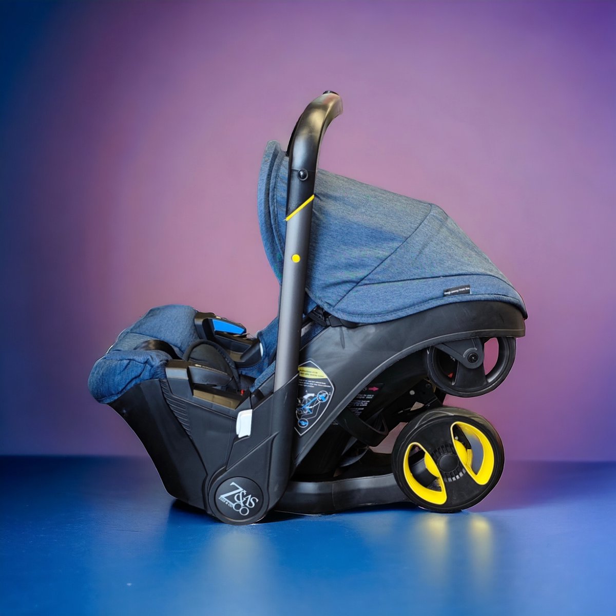 Luxe 3-in-1 kinderwagen - kinderwagen - wandelwagen - autostoeltje - buggy - opvouwbaar - blauw - 0-24 maanden