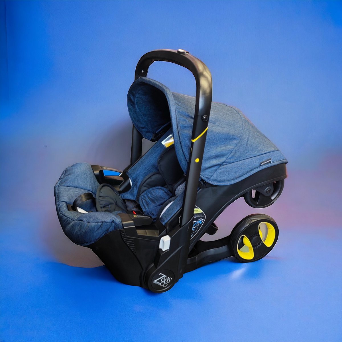 Luxe 3-in-1 kinderwagen - kinderwagen - wandelwagen - autostoeltje - buggy - opvouwbaar - blauw - 0-24 maanden