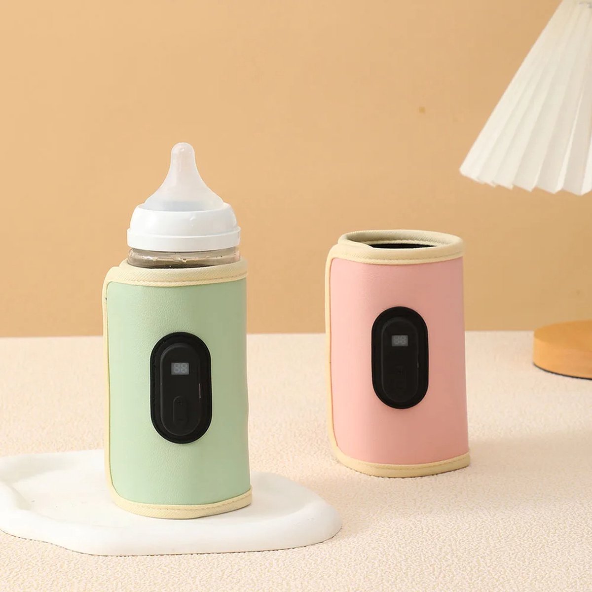 Flessenwarmer - Baby Voedingsfleshoes - Verstelbare Flessenwarmer - Draagbare Flessenwarmer - USB - Groen