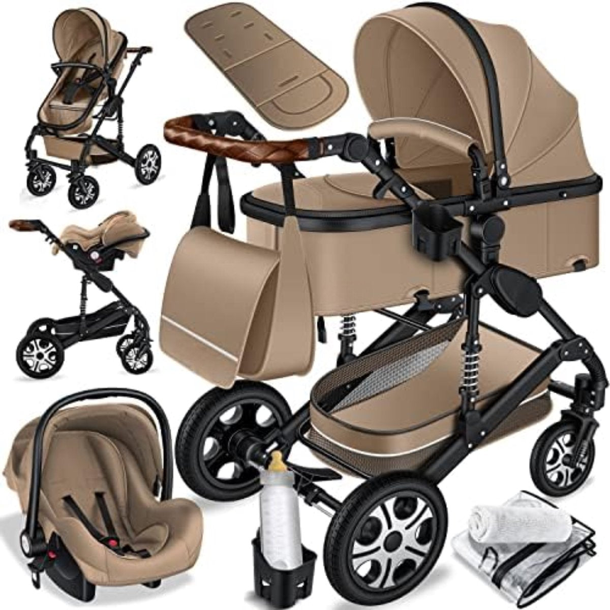 Kinderwagen 3-in-1 - Babywagen 3-in-1 - Wandelwagen - Kinderwagen 3-in-1 inclusief autostoel