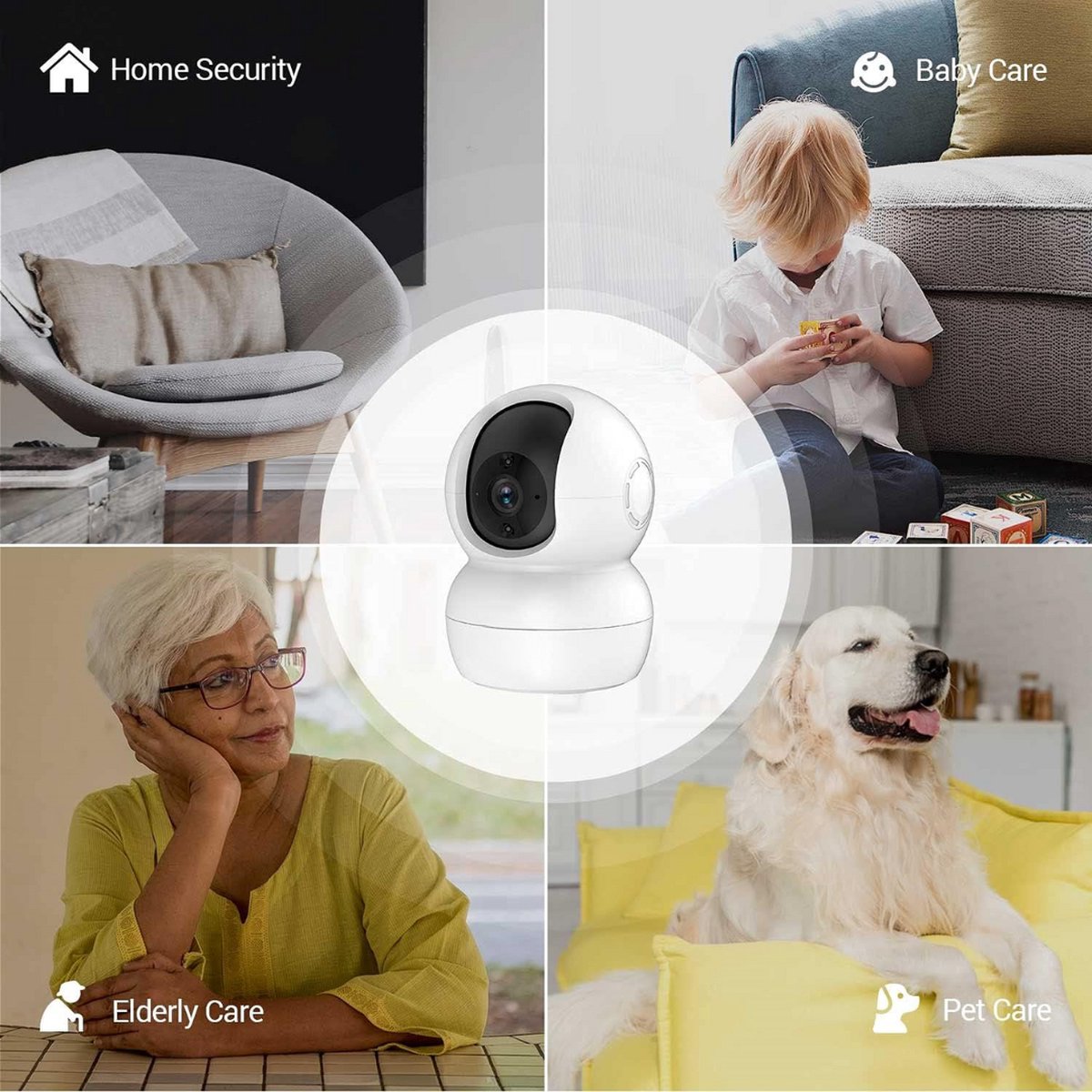 Equivera Babyfoon - Babyfoon met Camera - Baby Monitor - Baby Camera - Binnen - Multifunctioneel - Premium