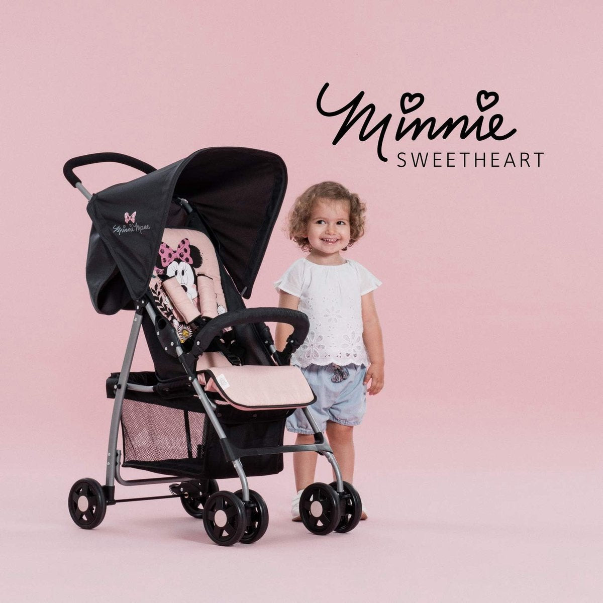 Sporty lightweight buggy up to 18 kg with recline position from birth, easy and compact fold, bumper bar, large shopping basket - red