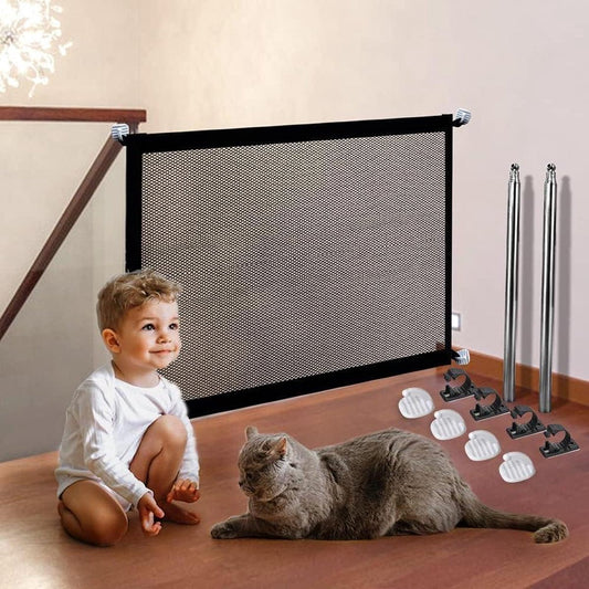 Child safety gate 110 x 79 cm - no-drill safety gate - pet barrier for dogs & cats - babyproof