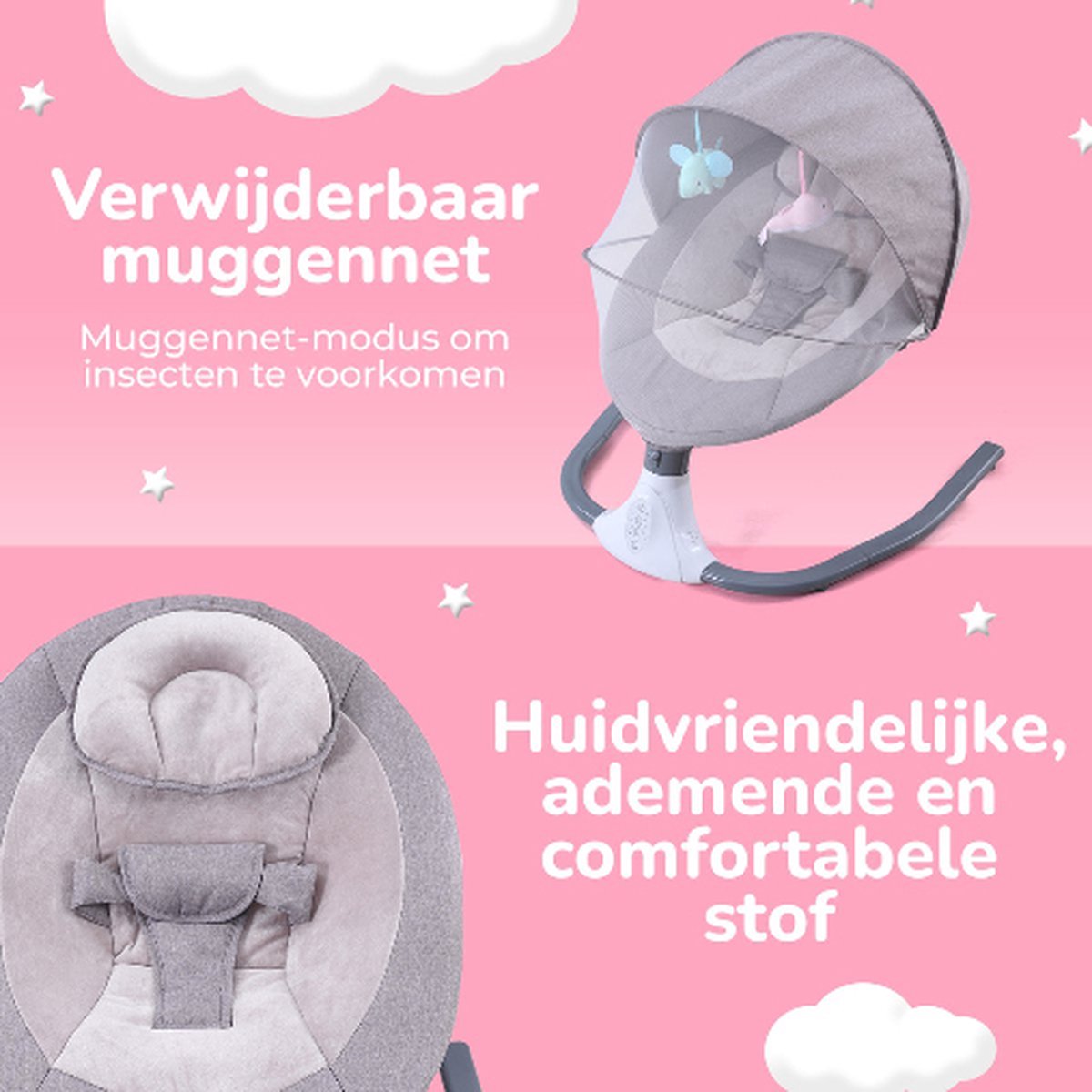 Electric Bouncer - Baby Swing - Electric Rocker - Bluetooth and Music - Baby Swing