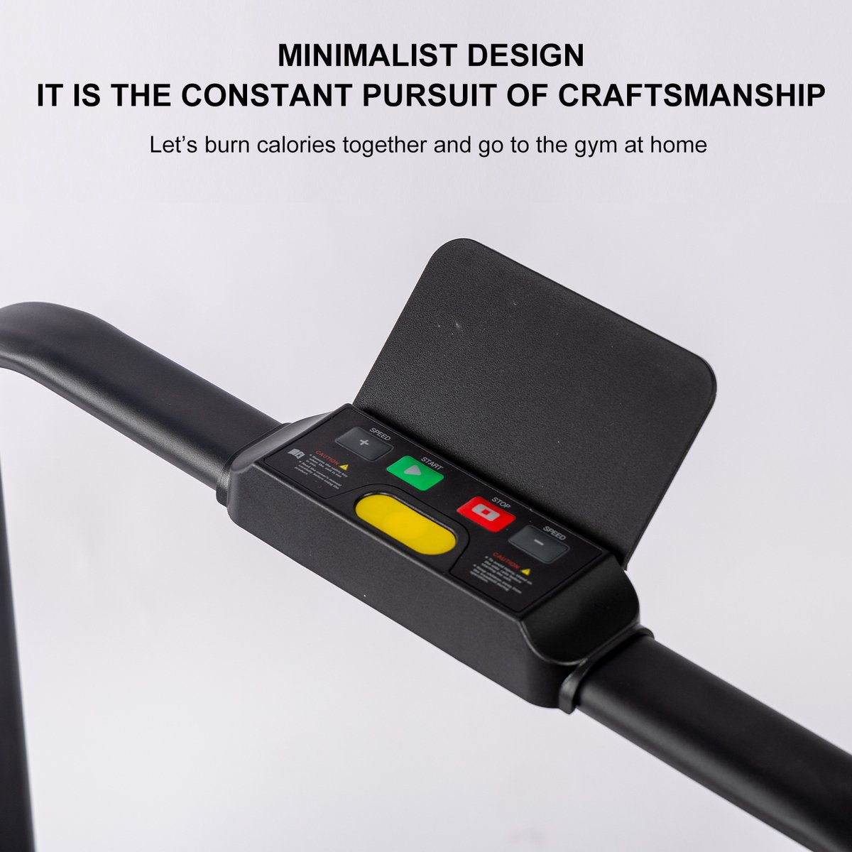 Treadmill with armrests - Foldable armrests - with wheels - walking or running - Walking band - Treadmill - Walking Pad - Adjustable speed - Installation-free - Display with training information - 1-12km/h