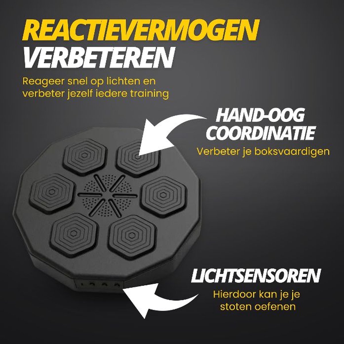 Boksmachine met Bluetooth inclusief Bokshandschoenen - Boksmachine – Boksmachine met muziek - Boxmachine – Boxingmachine - Boksmachine met Bluetooth - Boxing machine - Boksmachines -