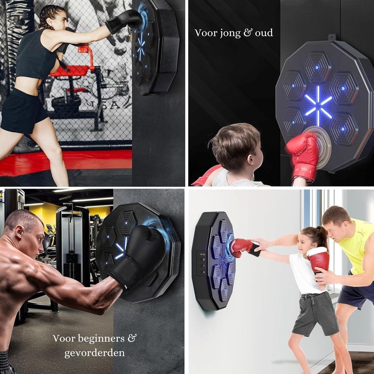 Smart Music Boxing Machine - Intelligente Bokszak - Verbinding met Bluetooth - Digitale Boksmachine met Muziek - Boksbal - Boxmachine - Training op Niveau - Boxing - Fitness