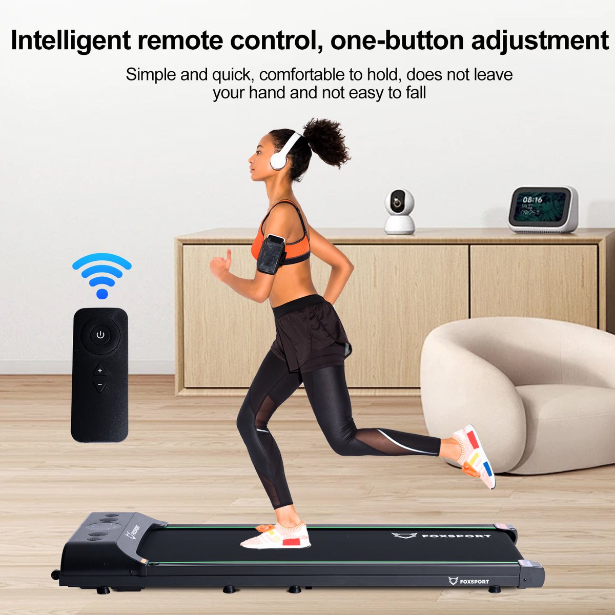 Loopband - Dunne en lichte loopband voor thuis - Met afstandsbediening - Geen montage vereist - 1-6 km/u - LCD-scherm - Meerdere snelheidsstanden - Treadmill - Wandelband - Walking Pad