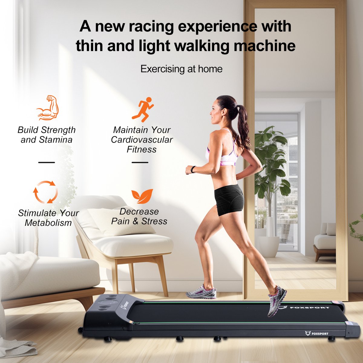 Loopband - Dunne en lichte loopband voor thuis - Met afstandsbediening - Geen montage vereist - 1-6 km/u - LCD-scherm - Meerdere snelheidsstanden - Treadmill - Wandelband - Walking Pad
