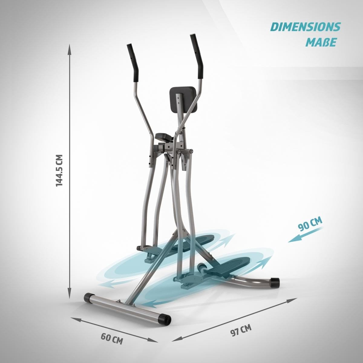 Crosstrainer with LCD display - Silver