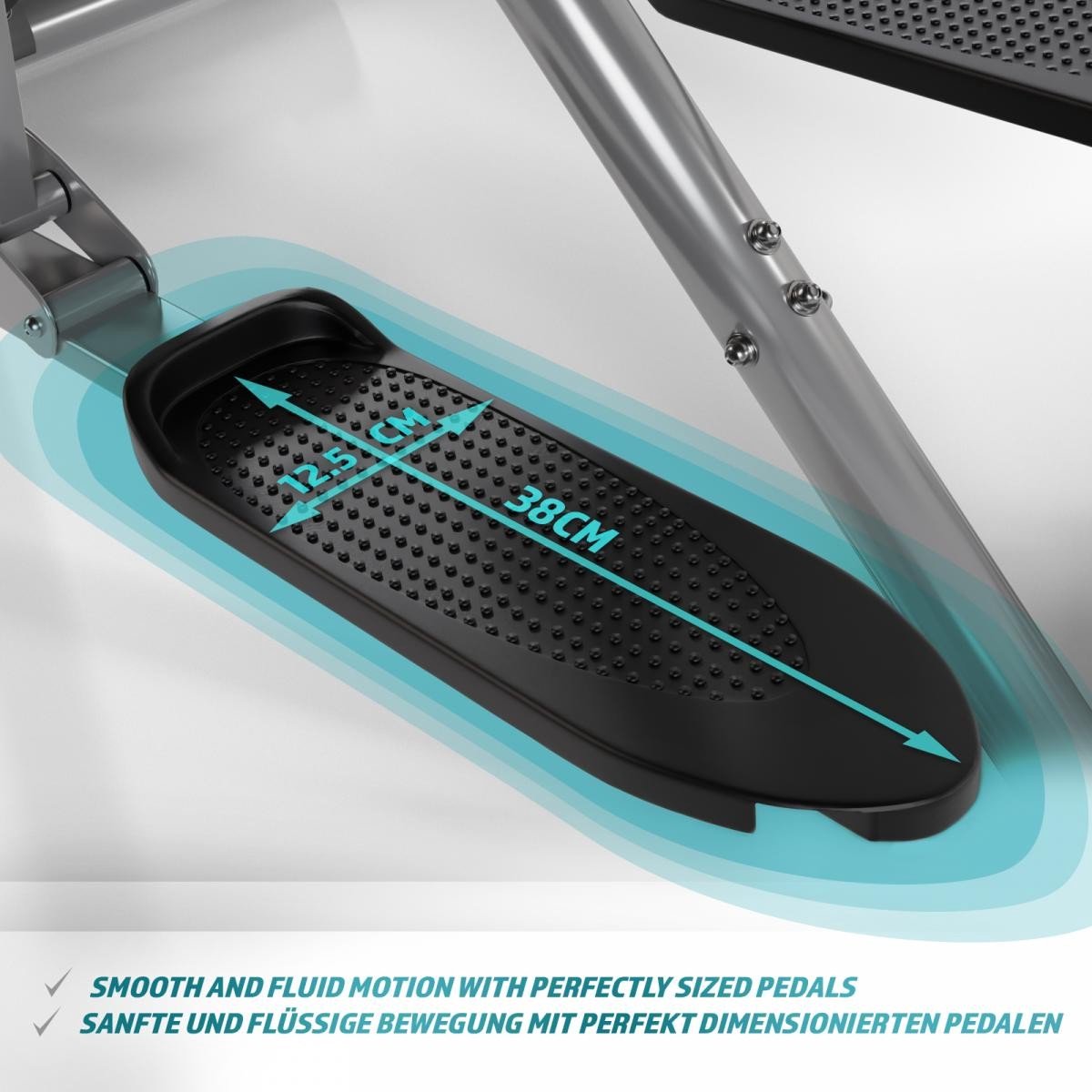 Crosstrainer with LCD display - Silver