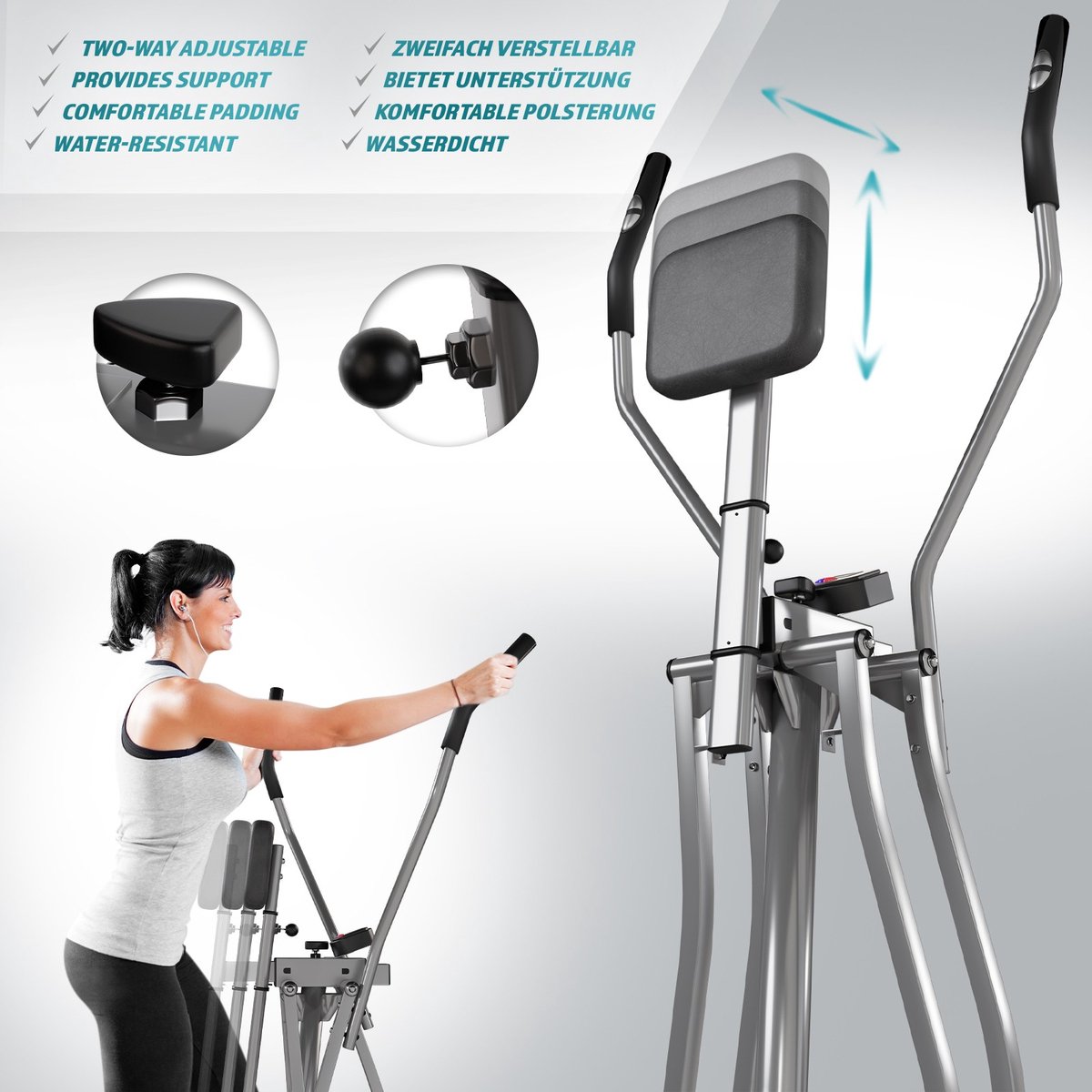Crosstrainer with LCD display - Silver
