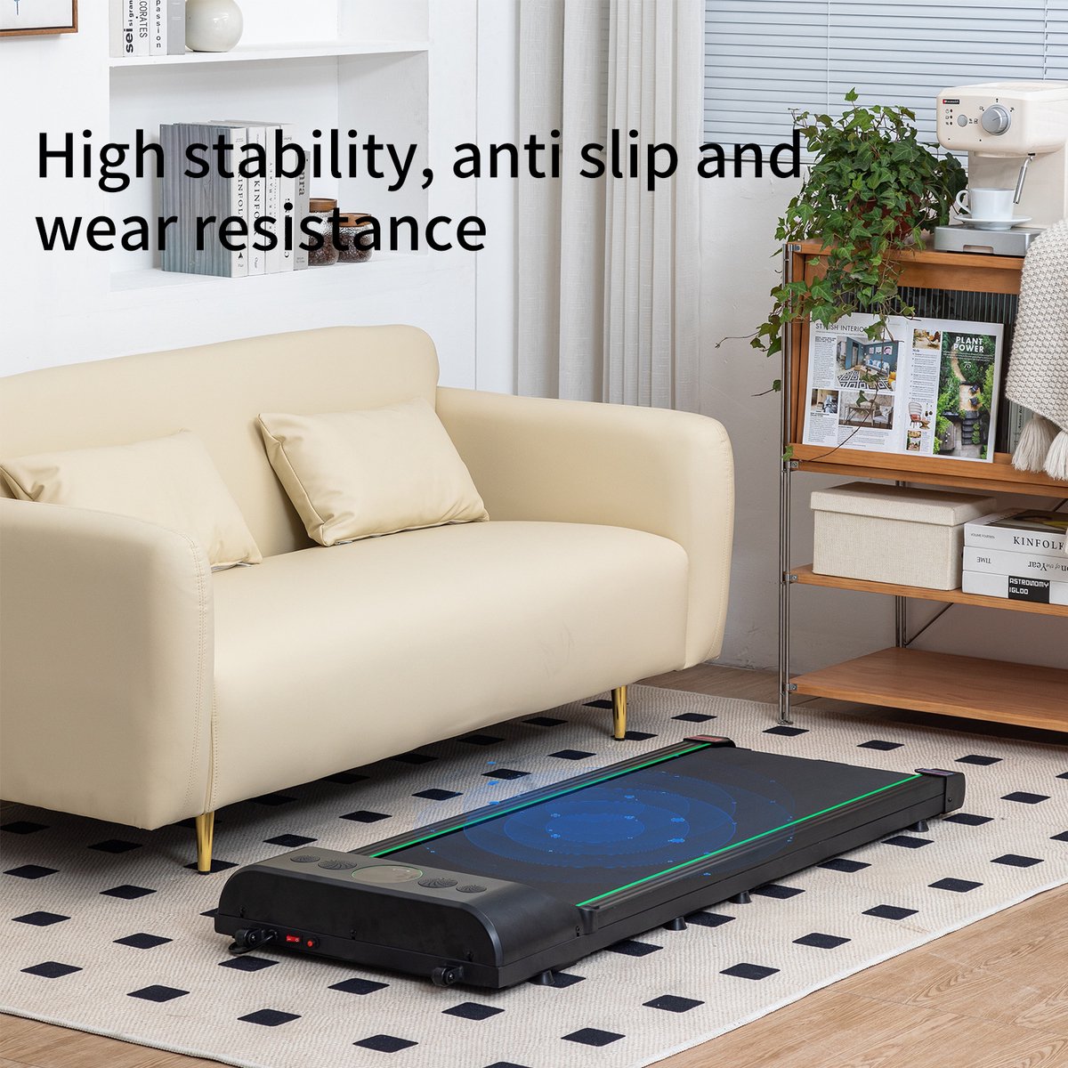 Loopband - 1-6km/u - Krachtig - Slank en Stil - LCD Scherm en Teller - Ingebouwde Bluetooth-Luidspreker - Meerdere Snelheidsstanden - Walking Pad - Treadmill - MET Afstandsbediening