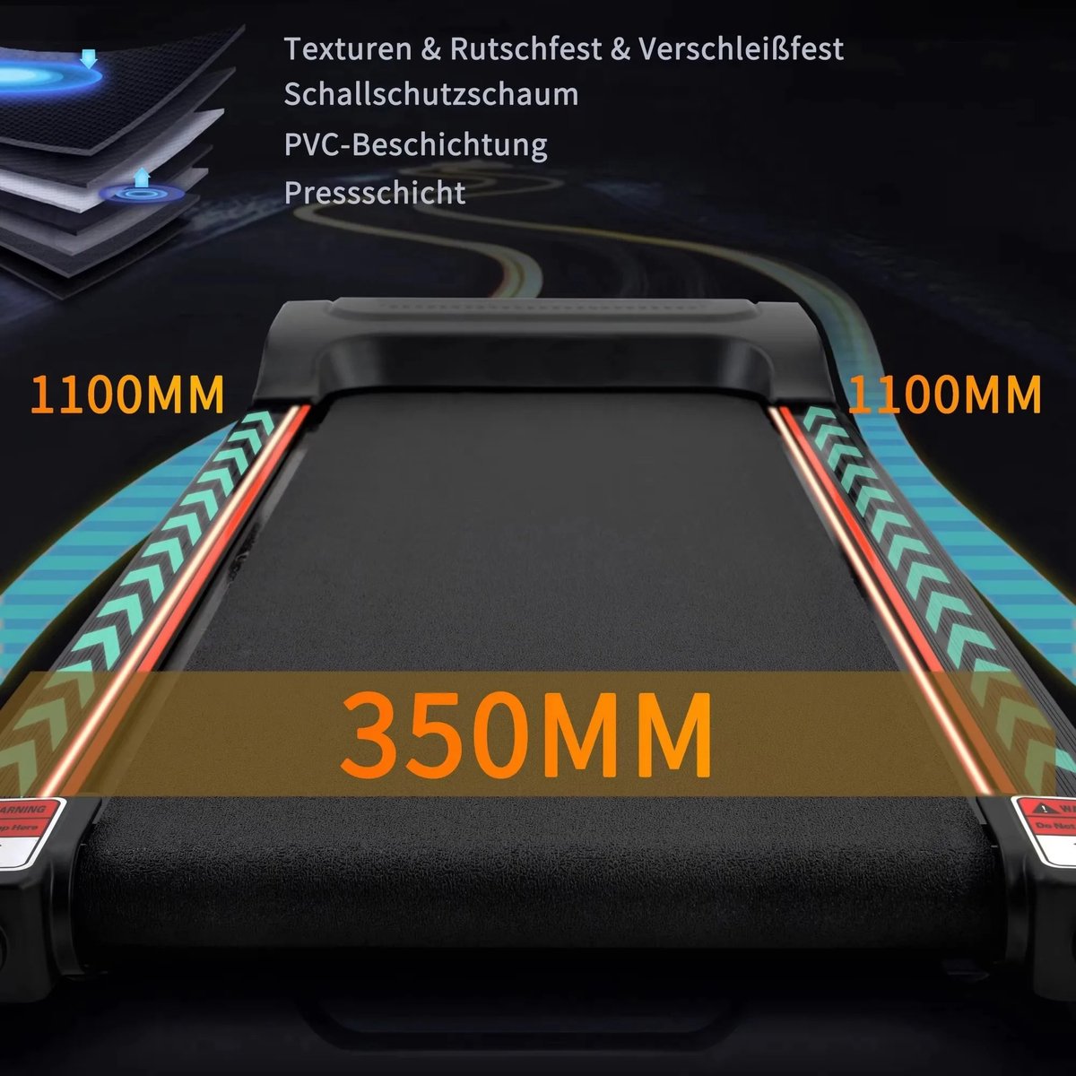 Mygroot - Loopband - Inklapbaar - 1-10.8km/u - Wandelband - Walking Pad - Opvouwbare Loopband - Treadmill - Grijs