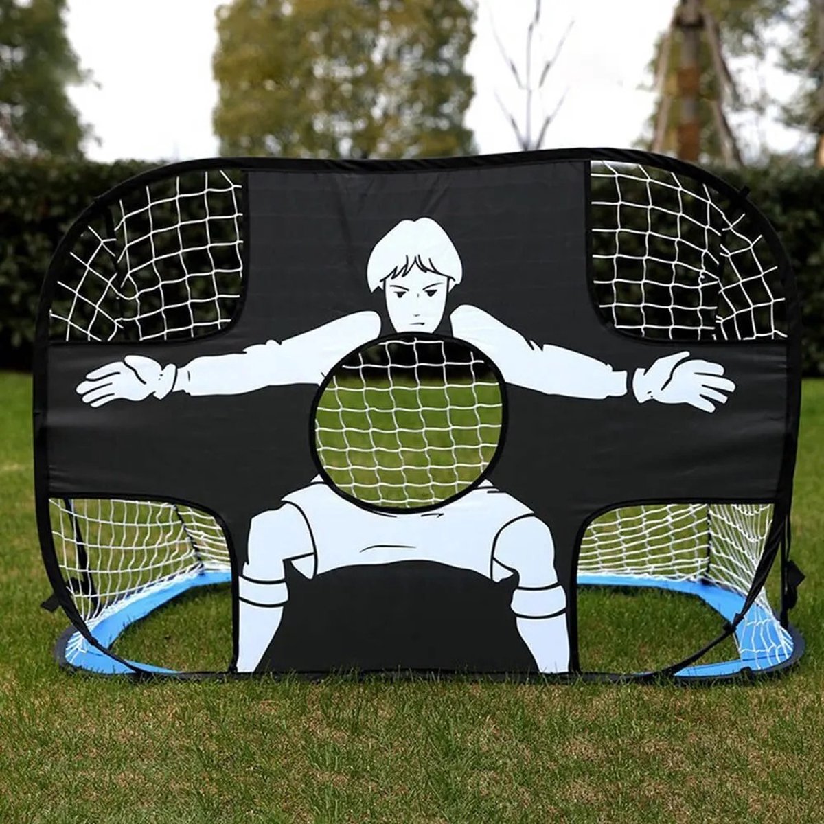 Rebounder - Soccer Training Equipment - Soccer Goal - Soccer Goals - Kids Soccer Goals - Portable Soccer Net - Indoor/Outdoor Soccer Nets - Training Accessories For Kids - Black / Blue