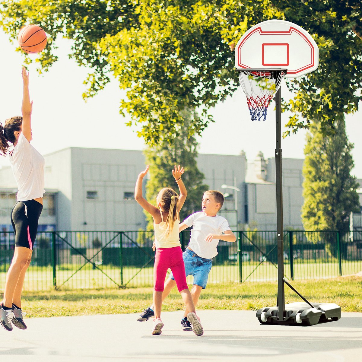 Basketball hoop on pole 205/250cm high Basketball pole