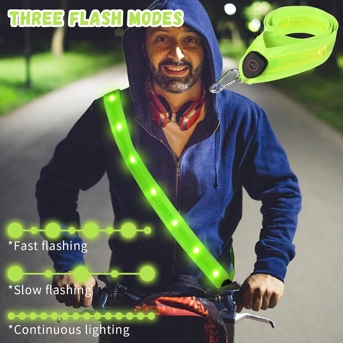 Running lights - Chest lamp - Chest light running - Chest light walker - USB rechargeable - Running vest