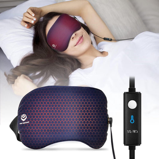 Heated Eye Mask with 3-Level Temperature Control - Warm Eye Mask for Dry Eyes and Sleep - Heating Pad for Blepharitis and Dark Circles - MGD Eye Mask