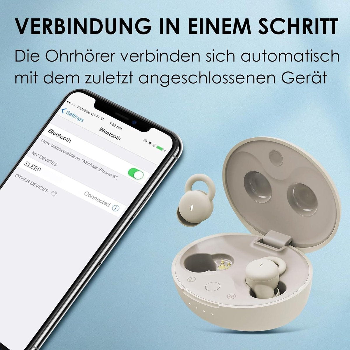 Slaapmasker Bluetooth Kleinste Onzichtbare Slaap-oordopjes - Comfortabele Geluidsblokkering - Draadloze Bluetooth Oordopjes voor Zijslapers - Kleine Verborgen Slaaphoofdtelefoon - Werk - Sport
