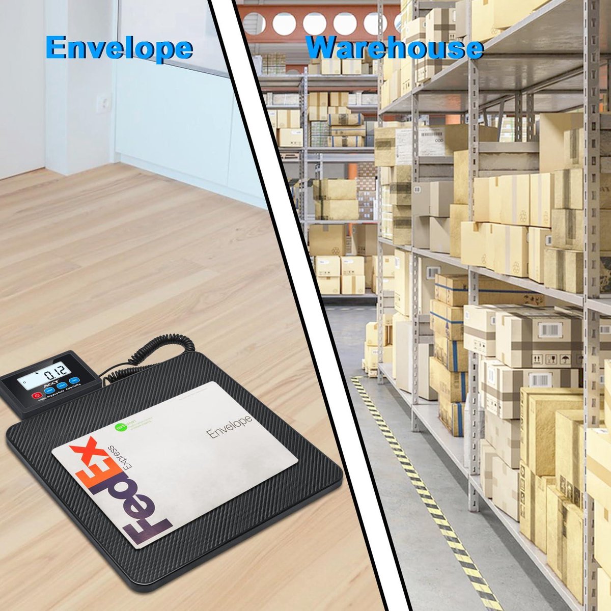 Digital postal scale 440 lbs with hold tare function auto-off - shipping scale for parcels small shops luggage office