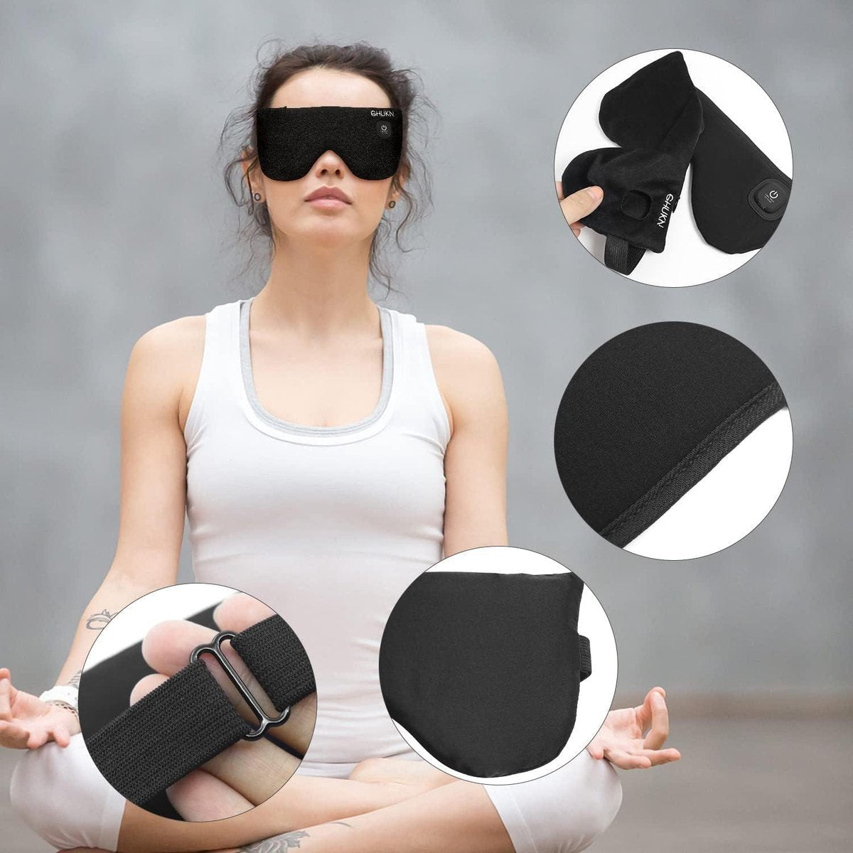 Heated Eye Mask - Cordless Eye Compress - Dry Eye & Blepharitis Treatment - Rechargeable & Washable - Chalazion MGD Stye