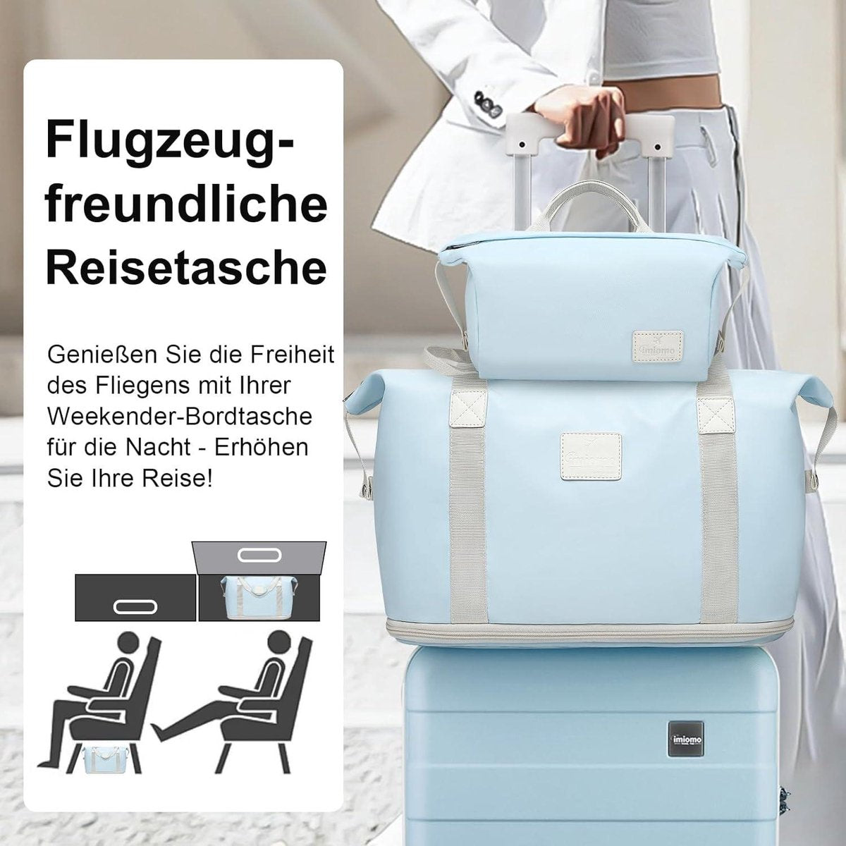 Gym Duffel Bag voor Vrouwen - Reistas voor Weekendtrip Grote Tote Tas Sport Schouder Ziekenhuis Overnachtingstas