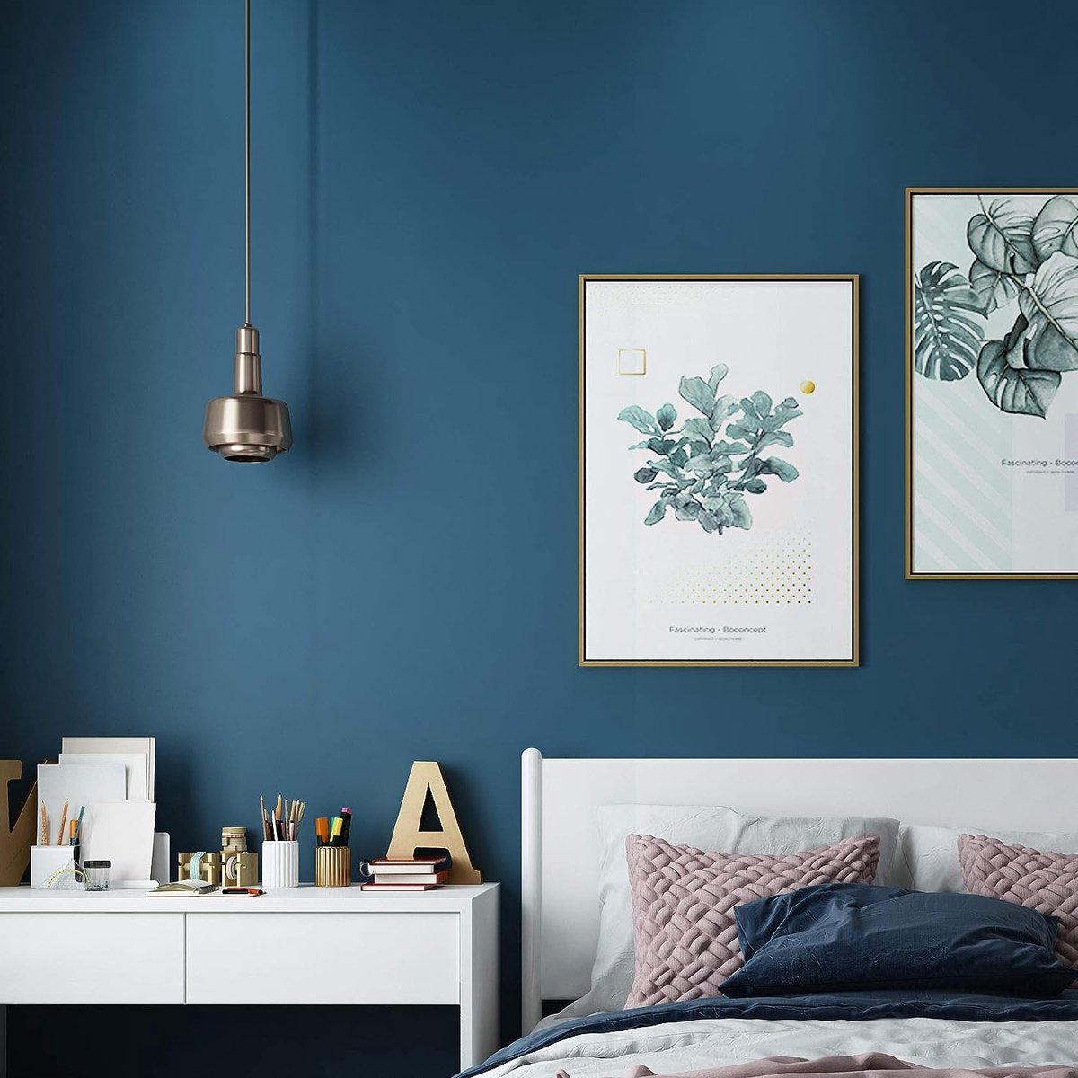 behang, blauw, marineblauw, zelfklevende folie, meubels, donkerblauw, rol, stickers voor muren, kinderen, woonkamer, slaapkamer, PVC, stickers voor decoratieve meubels, 40 cm x 2 m