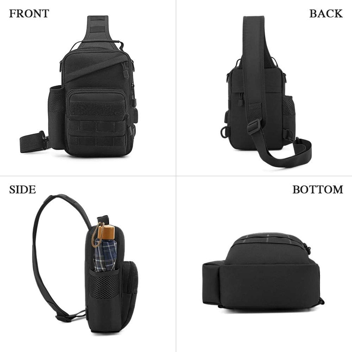 Chest Bag Shoulder Bag Tactical Chest Bag Army Crossbody Bag Shoulder Bag Mini Backpack Single Shoulder Bag for Travel Hiking Camping