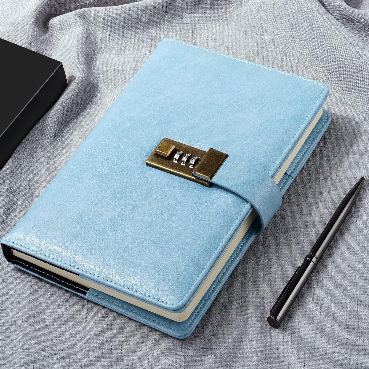 Equivera Dagboek met Slot - Notitieboek met Slot - Premium Papier - Notitieblok met Slot - Cijferslot - Dagboek