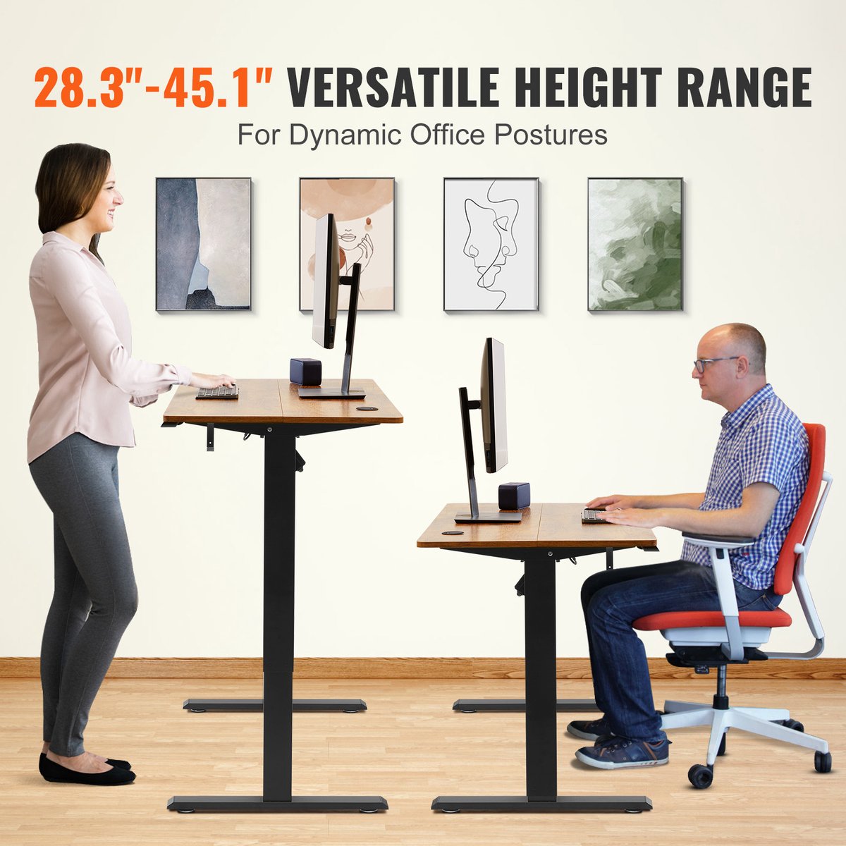 EliteNest® - Zit Sta Bureau Elektrisch - In Hoogte Verstelbaar - Geheugenstanden - Digitaal Display - Anti-Botsing & Kinderslot - Kabelbeheer - Modern & Duurzaam Design - 140 cm x 60 cm