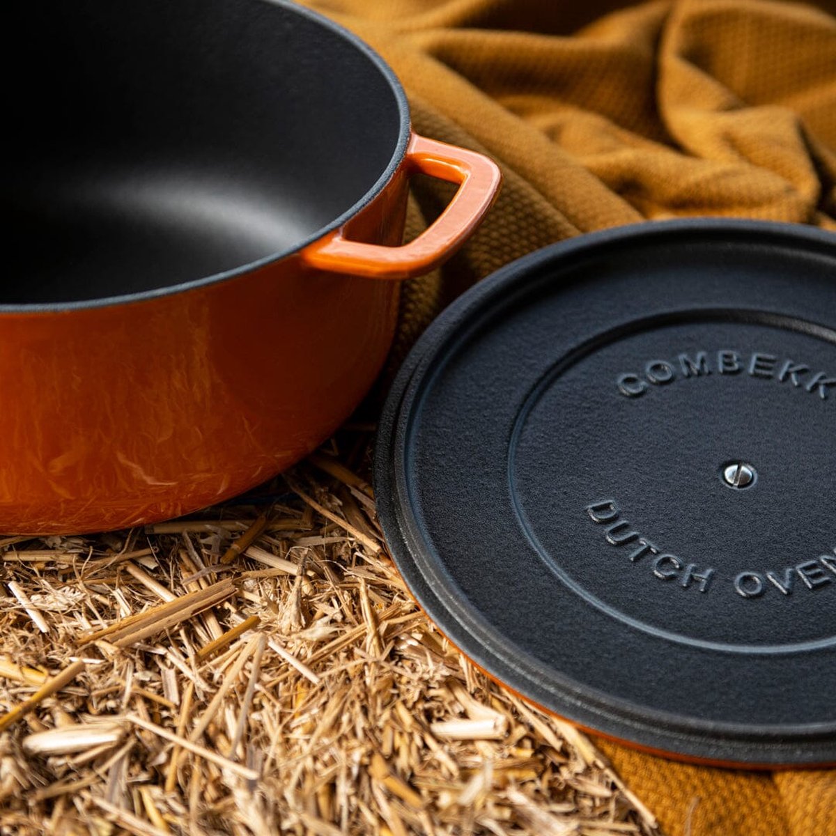 Combekk Sous Chef gietijzeren braadpan - 24cm - oranje