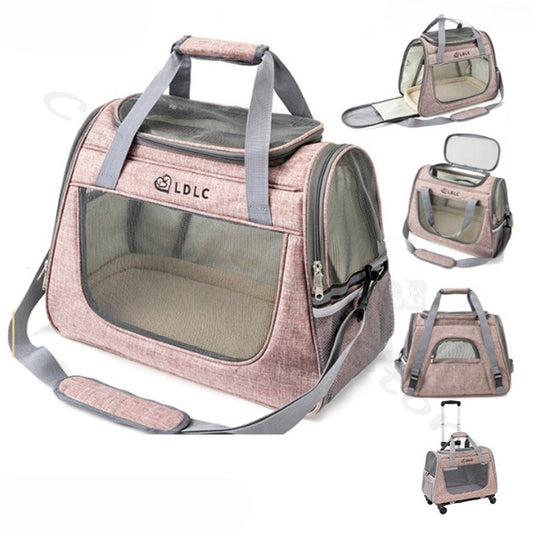 Bealive® Honden draagtas - Katten draagtas - Hondentas - Reistas voor huisdieren - Transporttas - Roze - 45 x 25 x 34 cm