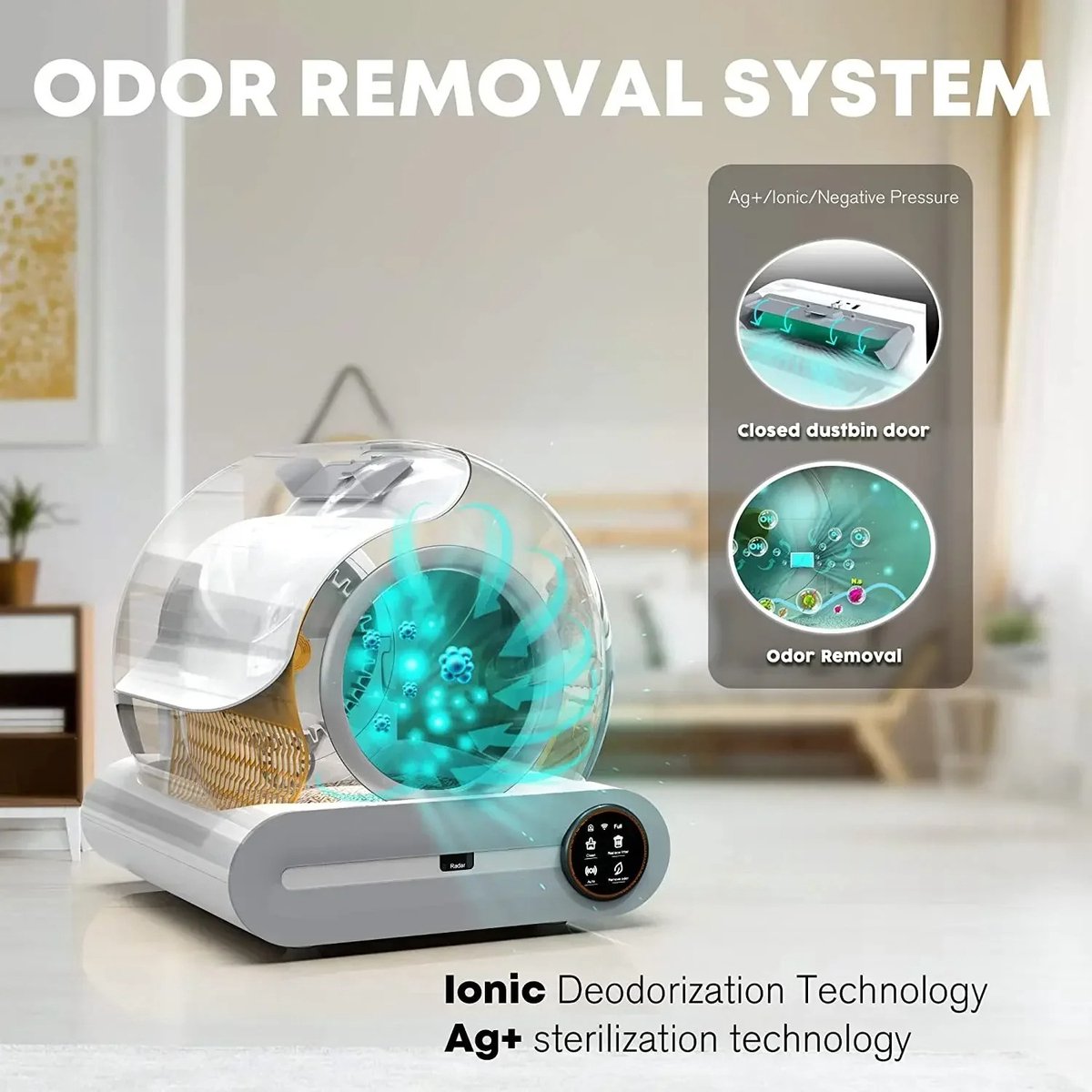 Automatic Litter Box - Self-Cleaning Litter Box - Hygienic - Smart Litter Box - Smart Technology - White
