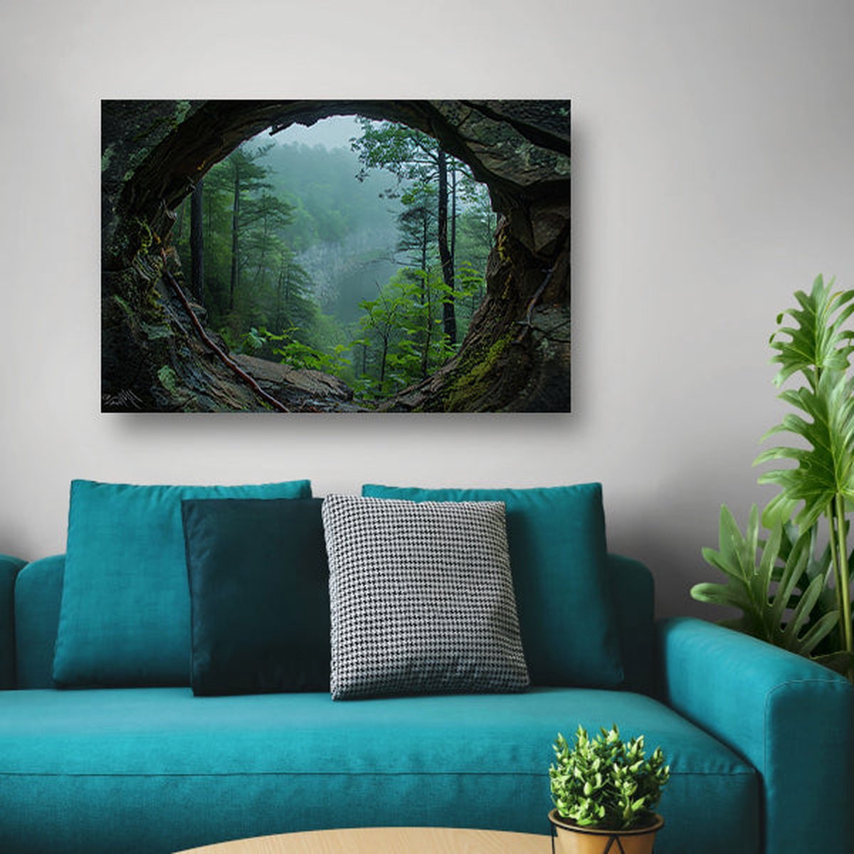 doorkijk schilderijen glas - Landschap glasschilderij - Schilderij Natuur - Landelijk schilderij - Plexiglas schilderijen - Kantoor accessoires acrylglas 120x80 cm