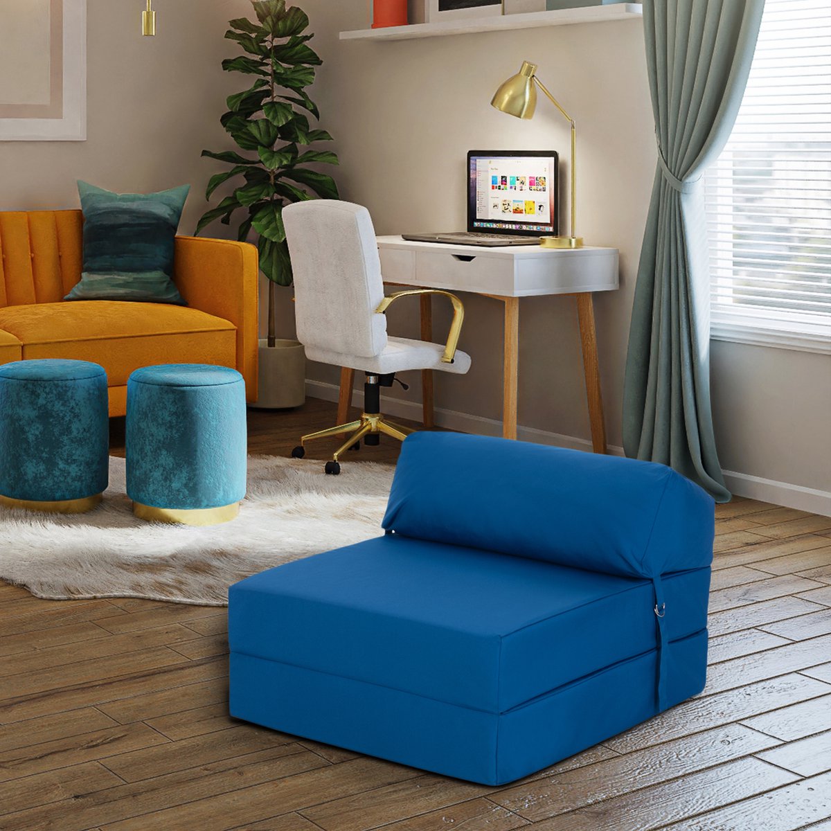 Opvouwbare Matras - Zitbed - Opvouwbare matras voor kinderen - Logeermatras Opvouwbaar - Campingmatras - Opvouwbaar Logeerbed 1 Persoons