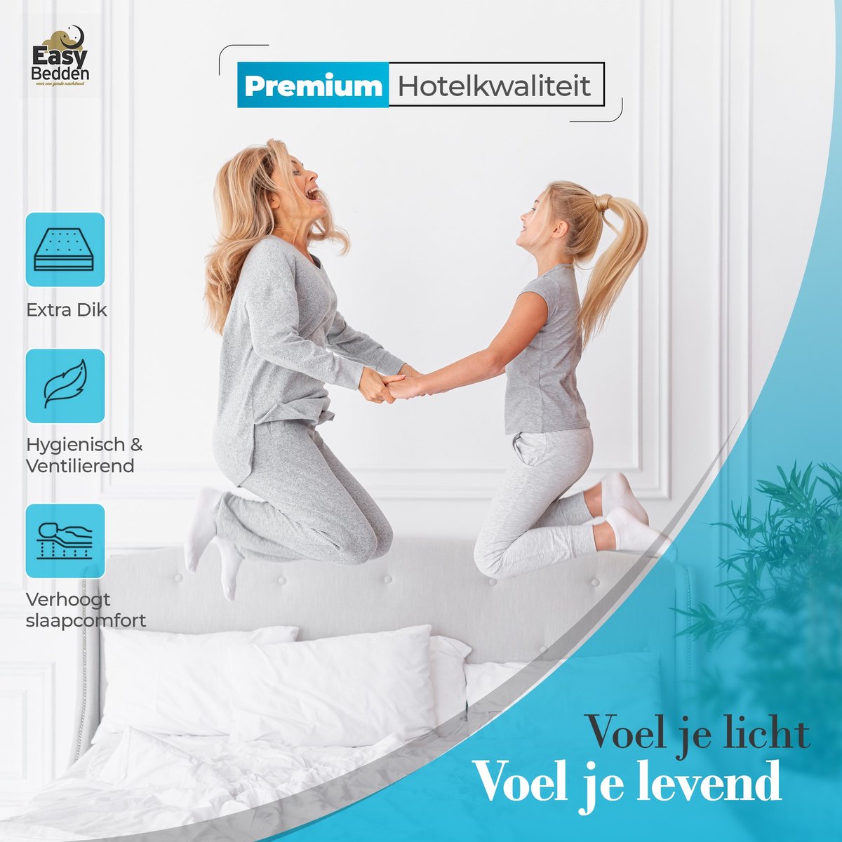 Splittopper matras Nasa Traagschuim 180x200 10cm