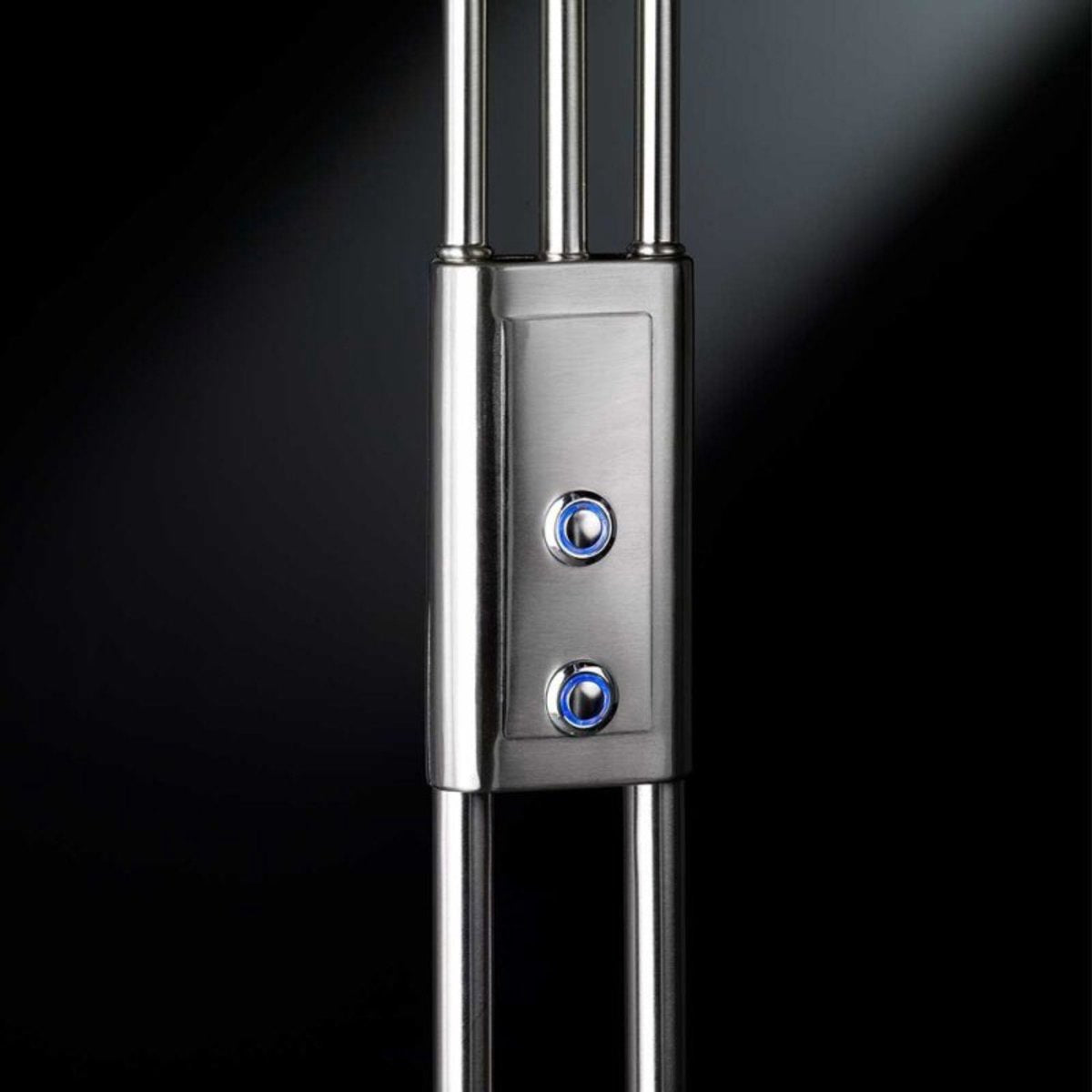 Dimbare LED Vloerlamp met leeslamp en touch dimmer - Draaibaar - 3 lichtpunten - 180 cm