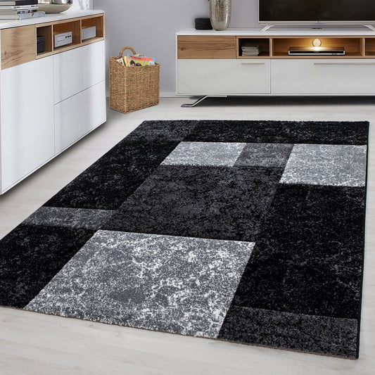 Gray Low-Pile Carpet - 120x170cm - Modern - Living Room - Salon - Bedroom - Dining Room