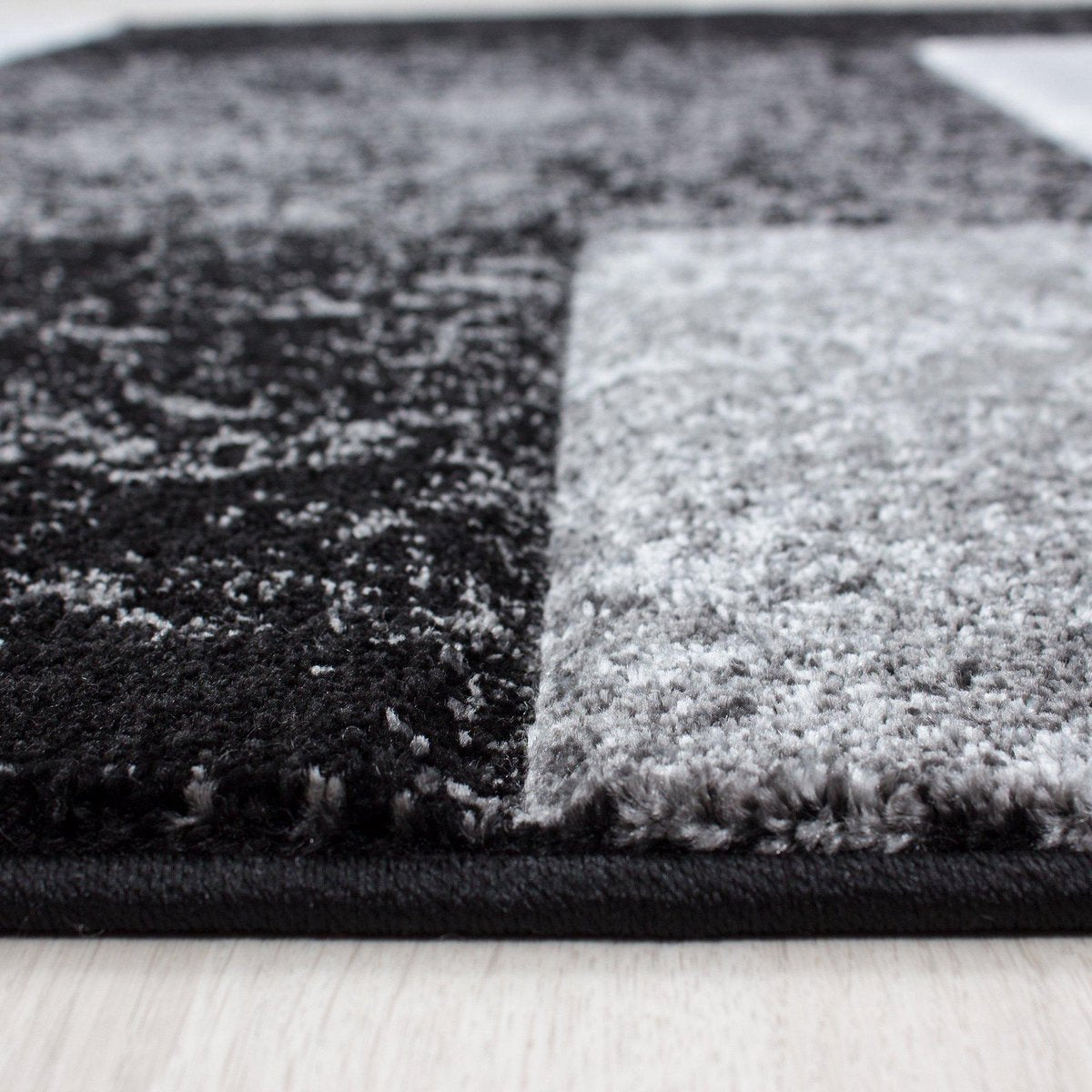 Gray Low-Pile Carpet - 120x170cm - Modern - Living Room - Salon - Bedroom - Dining Room