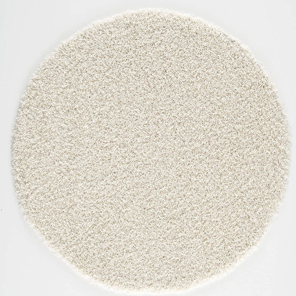 Loca Shaggy Vloerkleed Crème - 150 CM - Hoogpolig Vloerkleed - Tapijt Woonkamer, Slaapkamer