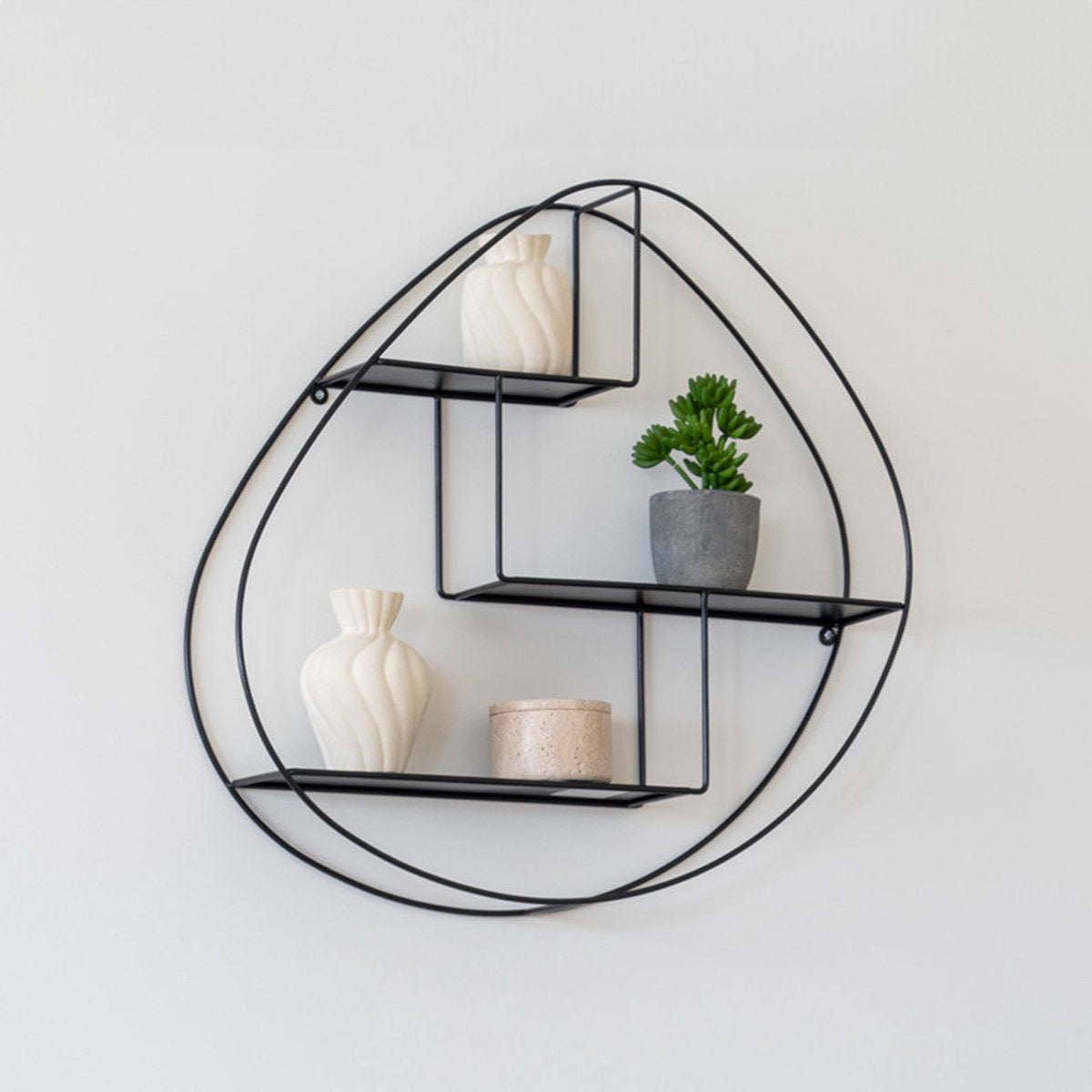 Wall rack Gerda Black
