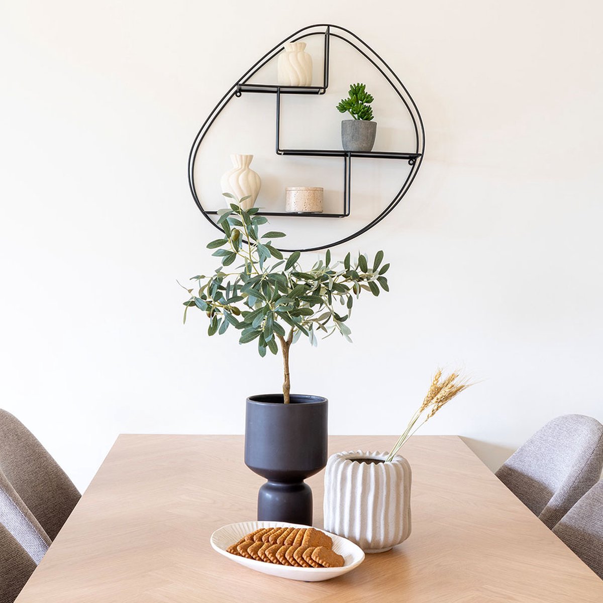 Wall rack Gerda Black