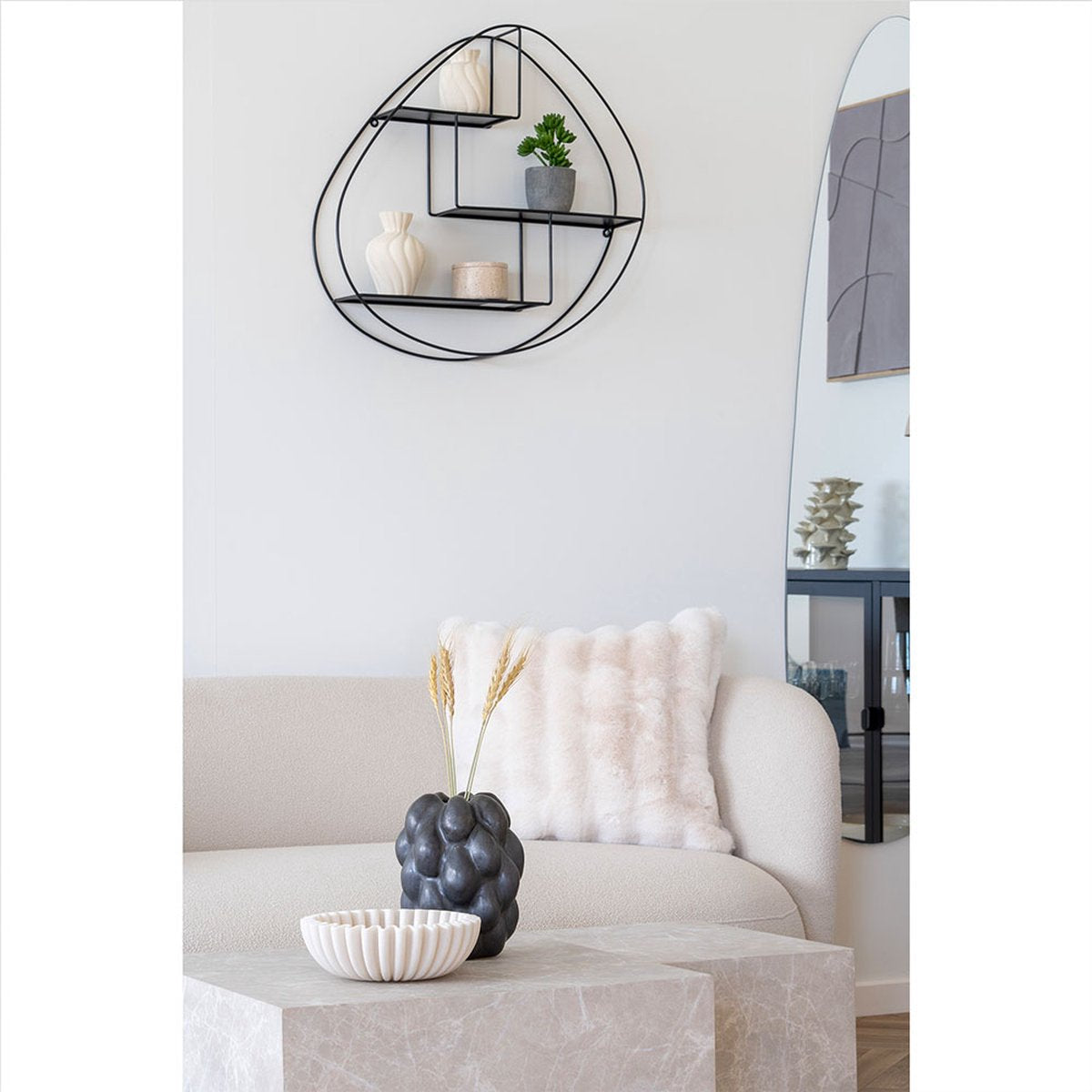 Wall rack Gerda Black