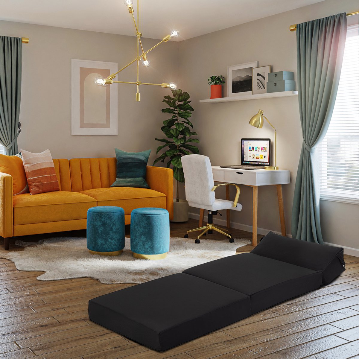 Folding Mattress - Chair Bed - Folding Mattress for Children - Folding Guest Mattress - Camping Mattress - Folding Guest Bed 1 Person