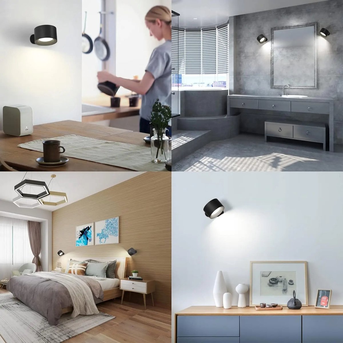 Bedlamp Set Van 2 - Leeslamp - Bedlampjes Slaapkamer - Leeslampjes Slaapkamer Volwassenen - Bedlampjes Hoofdbord - Leeslampje Voor In Bed - Zwart