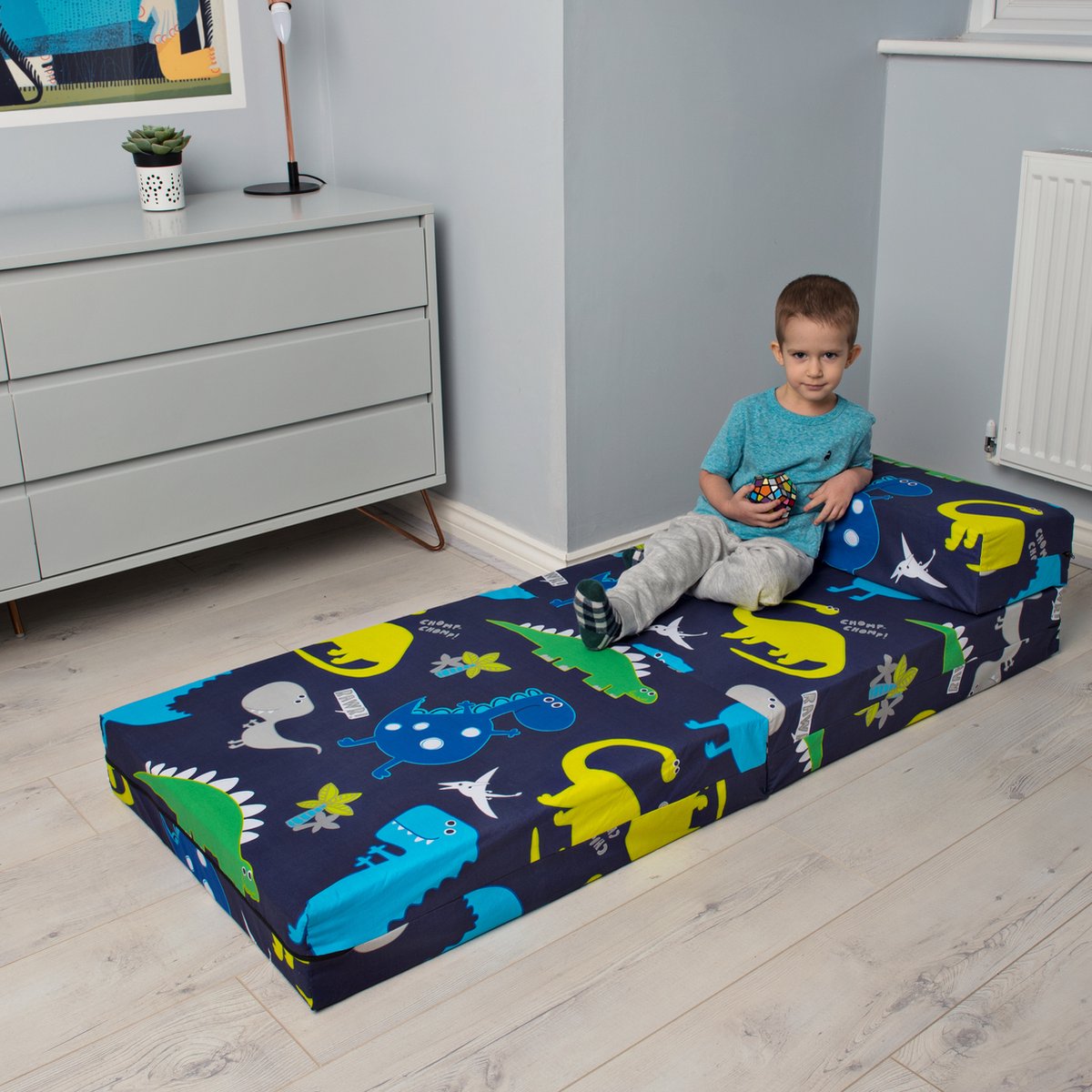 Kids Opvouwbare Matras - Logeermatras Opvouwbaar - Zetelbed - Kinderen Vouwmatras - Kinder Opvouwbaar Matras 1 Persoons - Logeerbed voor Kinderen
