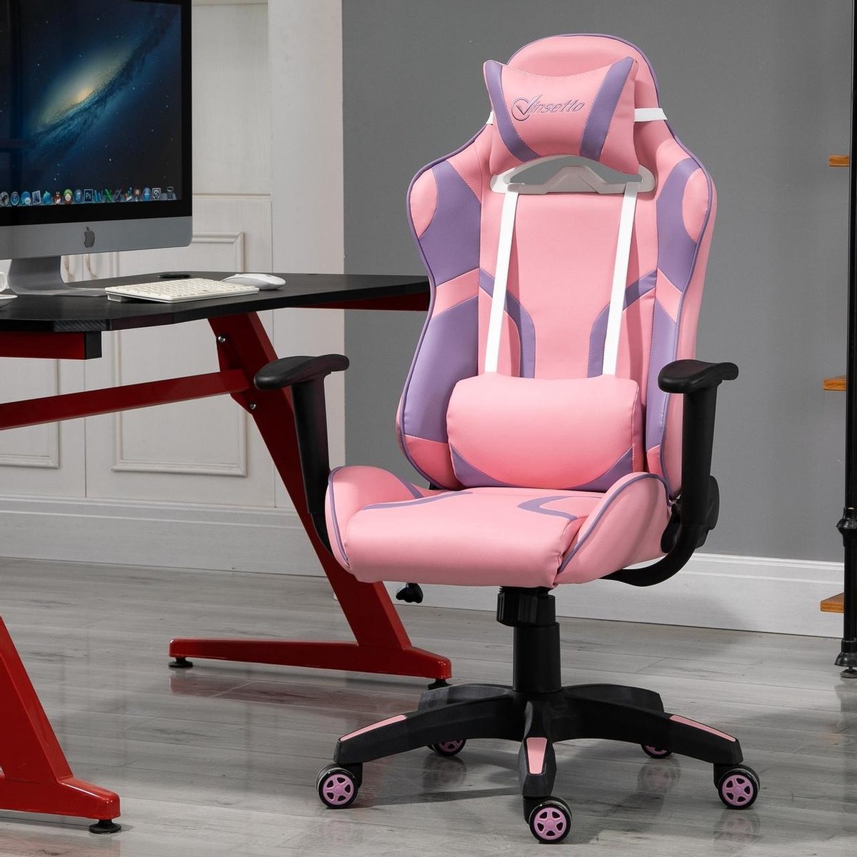 Office chair - Ergonomic office chair - Game chair - Gaming chair - Pink/Purple